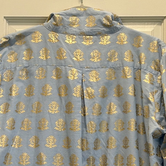 Blue and Gold Patterned Tunic Dress - Picture 10 of 13